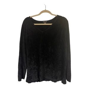 Evie Black Chenille‎ Crewneck Sweater
